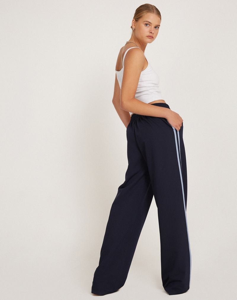 Joggery Motel Rocks Bennett Trouser Damskie Granatowe | XPZ4110BD