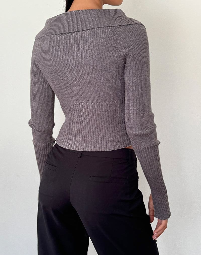 Zworki Motel Rocks Radia Long Sleeve Off-shoulder Zip Through Damskie Ciemny Szare | JSF4716EK